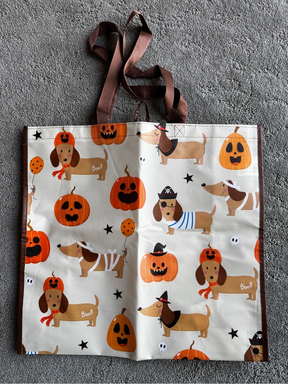 Large reusable Kohl’s shopping bag - Halloween dachshunds